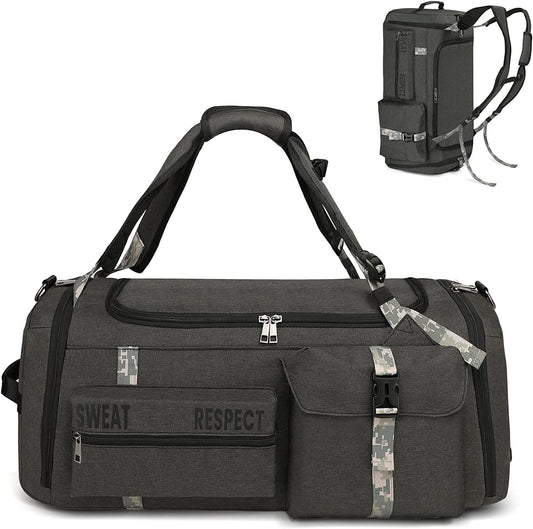 Versatile 3-Way Men's Gym Duffle Bag with Shoe Compartment & Wet Pocket - Ultimate Sports Backpack